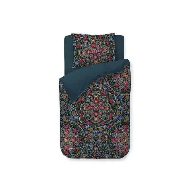 Pip Studio Il Ricamo Housse de couette Dark Blue 260x200/220 cm
