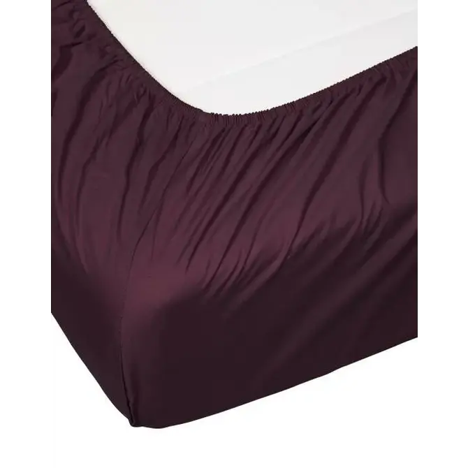 Essenza Minte drap-housse 140x200 Bourgogne