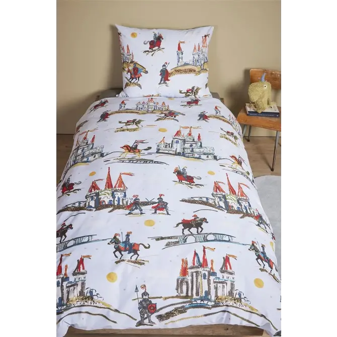 Beddinghouse x Hanneke de Jager Good Knights Housse de couette bleue 100x135 cm