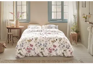 Ariadne at Home Housse de couette Bloom White 140x200/220 cm