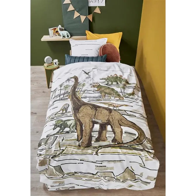 Beddinghouse x Hanneke de Jager Dinosaurs Natural 100 x 135 cm