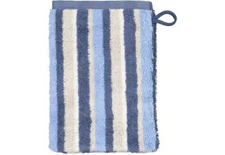 Cawo Breeze Streifen Washandje 16x22 sky