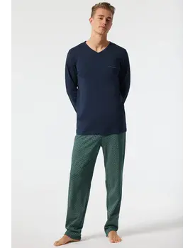 Schiesser Pyjama Long dark blue 178110 50/M