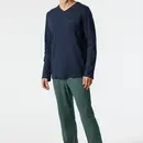 Schiesser Schiesser Pyjama long bleu foncé 178110 50/M