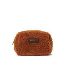 Essenza Lucy Teddy Make-up Bag L: 15 - W: 10 - H: 10 Leather brown