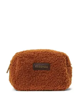 Essenza Lucy Teddy Make-up Bag L: 15 - W: 10 - H: 10 Leather brown