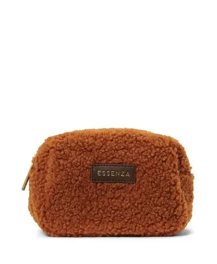 Essenza Lucy Teddy Make-up Bag L: 15 - W: 10 - H: 10 Leather brown