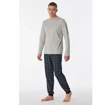 Schiesser Pyjama Long grey melange 180269 54/XL