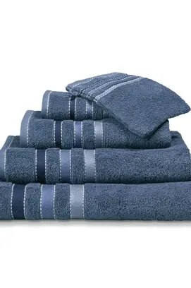 Vandyck Prestige Lines Vintage Blue Washandje 16x22