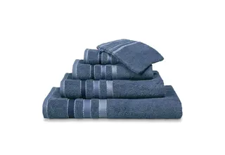 Vandyck Prestige Lines Gant de toilette bleu vintage 16x22