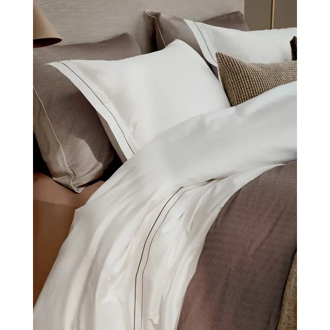 Vandyck Home Milano housse de couette 1 personne (140x200/220) taupe