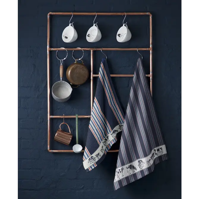 DDDDD torchon frison 60x65 bleu