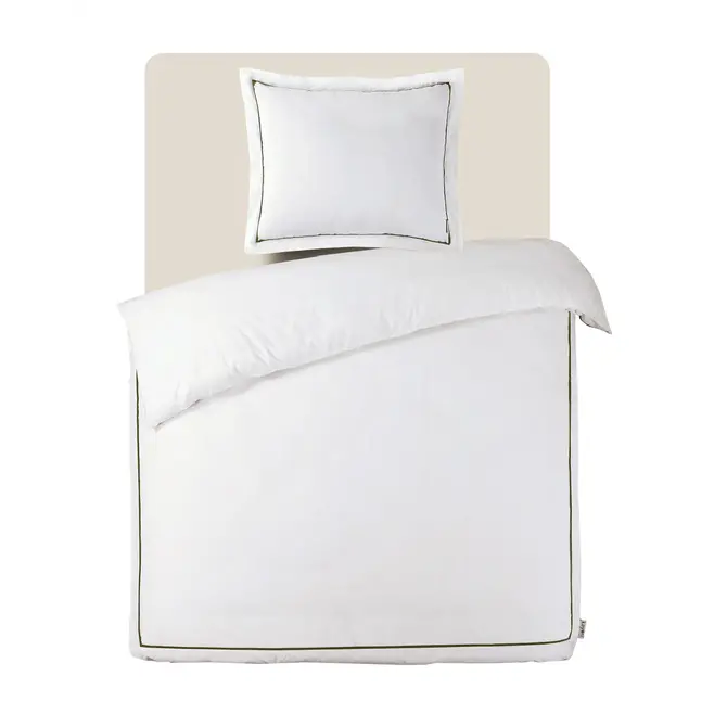 Kayori Yoichi Housse de couette Coton Percale 200x200/220 Blanc