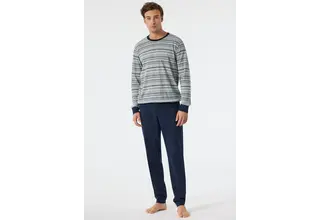 Schiesser Pyjama Long grey melange 178102 48/S