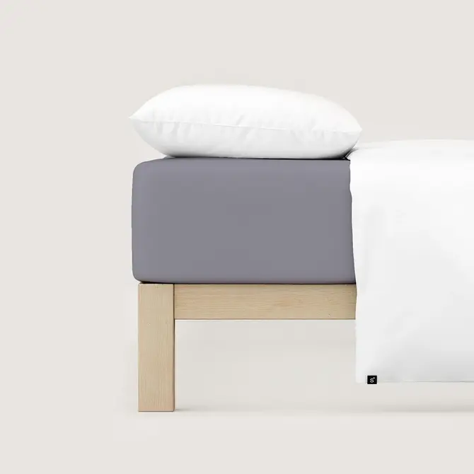 Schlafgut Drap-housse en pur jersey S - 90x190 - 100x220 128 Grey Mid