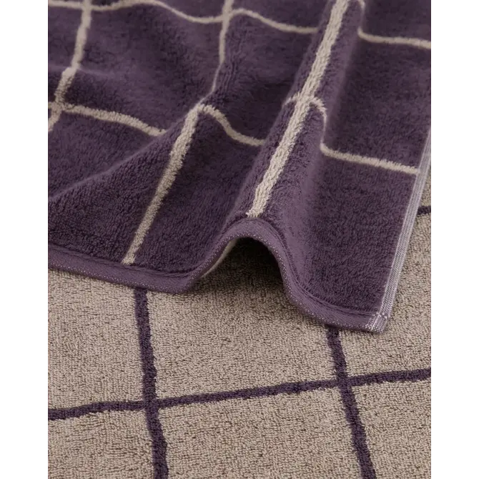 Cawö Park Check Handdoek midnight 50/100