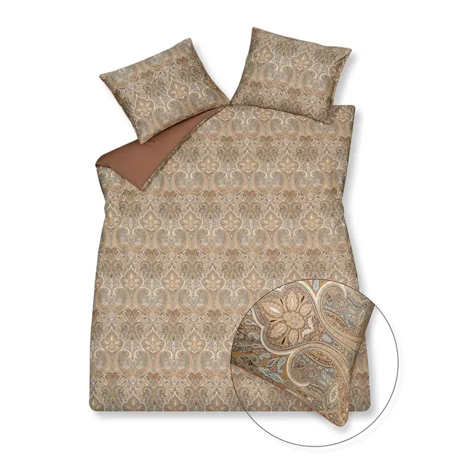 Vandyck HOME 96 printed sateen 1-persoons (140x200/220) toffee