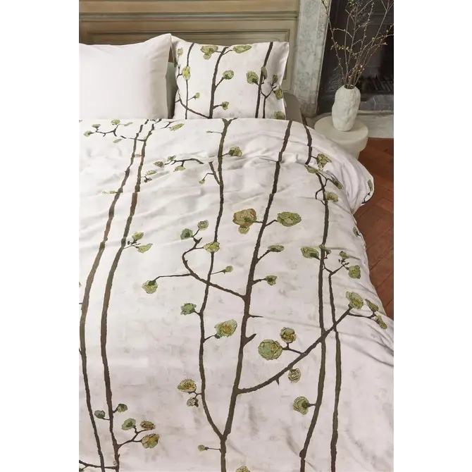 Beddinghouse x Van Gogh Museum Plum Blossoms Dekbedovertrek  Zand 240x200/220 cm