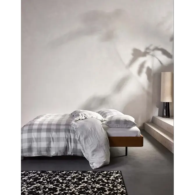 Essenza - Taie d'oreiller Chess Grey 60x70 Essenza - Taie d'oreiller Chess Grey 60x70