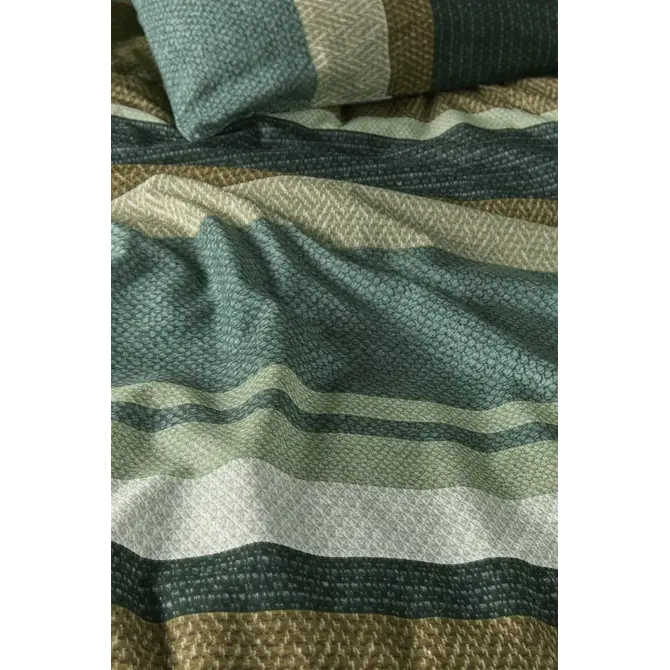 Beddinghouse Jorren Housse de couette verte 240x200/220 cm