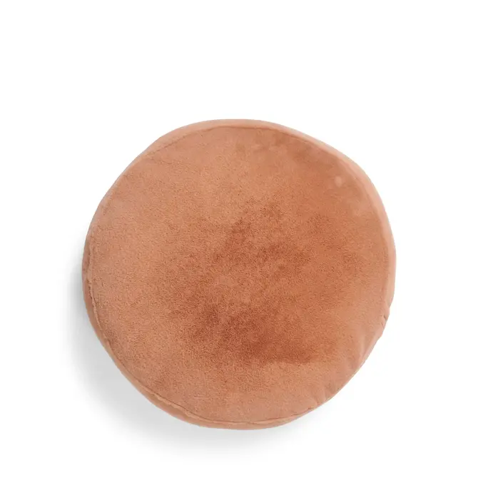 Essenza Mads Furry cushion Bright terra 45 cm round