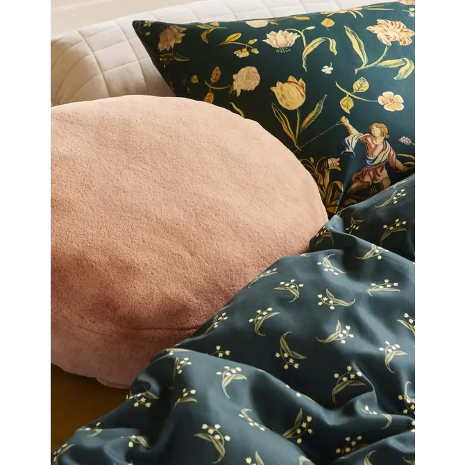 Essenza Mads Coussin en fourrure Bright terra 45 cm rond