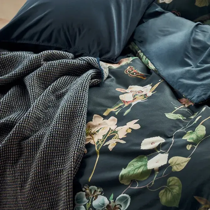 Vandyck Paradiso Enveloppe de couette 1 personne (140x200/220) bleu encre