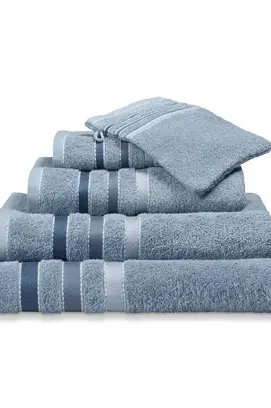 Vandyck Prestige Lines Dusty Blue Handdoek 60x110