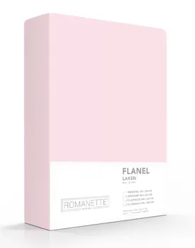 Romanette flanel laken roze 180x290