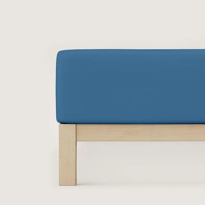 Schlafgut Pure Jersey Boxspring Drap-housse L - 140x200 - 160x220 615 Blue Mid