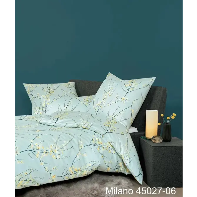 Janine Dekbedovertrek Milano 45029/02 Rauchblau 200x200/220