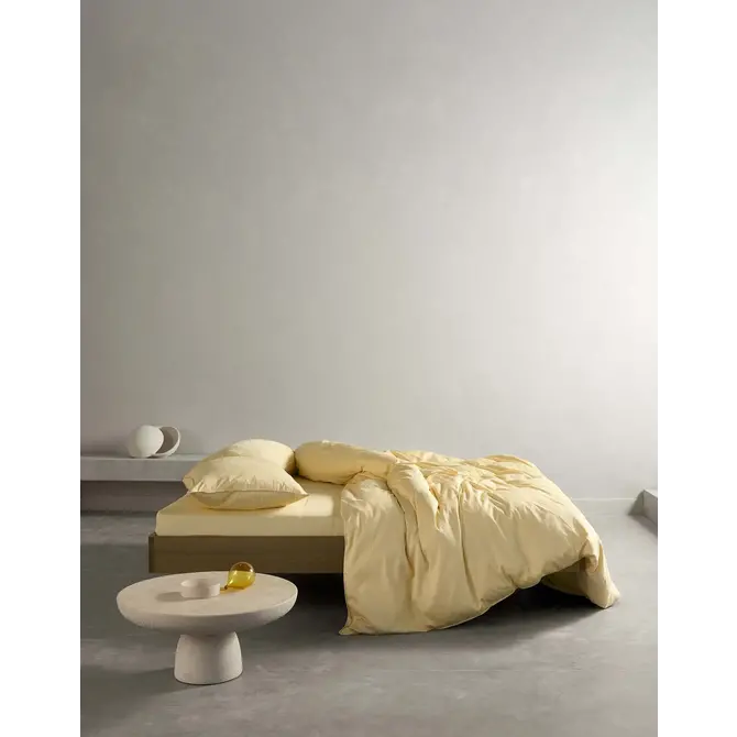 Essenza Minte Taie d'oreiller jaune paille 60x70