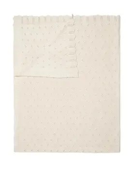 Essenza knitted Ajour plaid Antique white 130x170