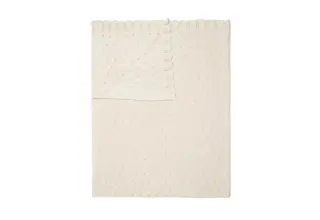 Essenza knitted Ajour plaid Antique white 130x170