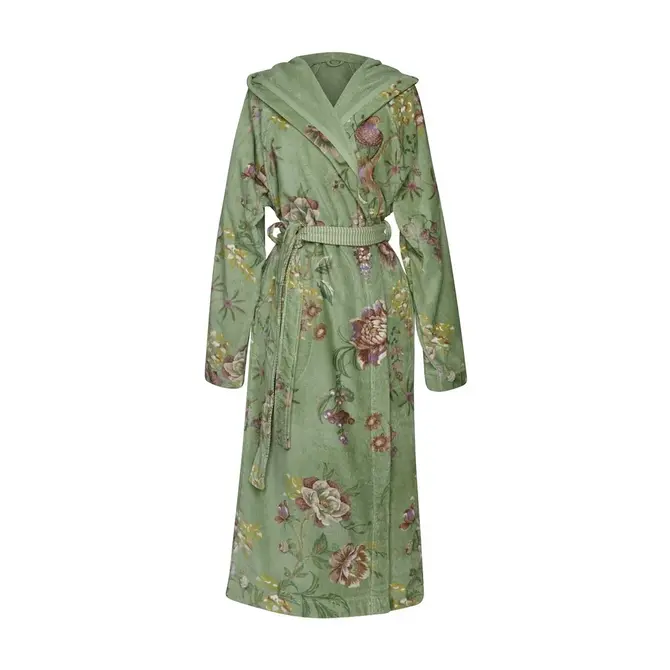 Pip Studio Secret Garden Bathrobe Green XS