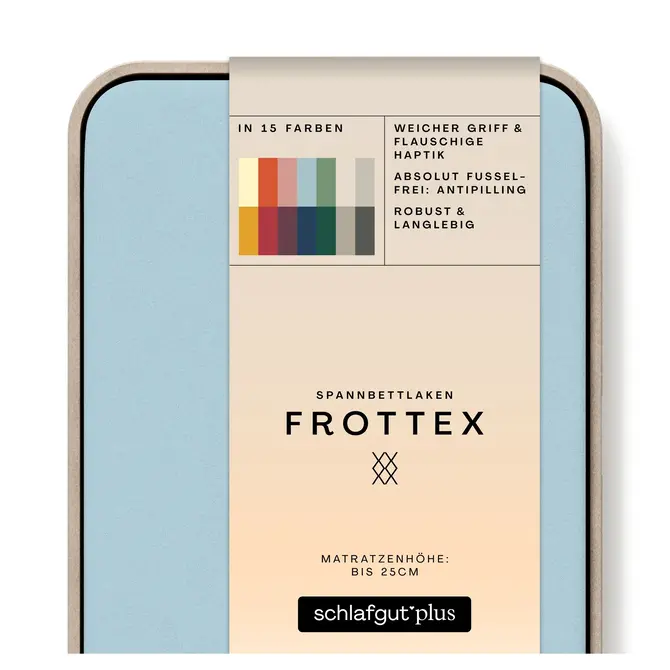 Schlafgut Badstof Hoeslaken XL - 180x200 - 200x200 536 Blue Light