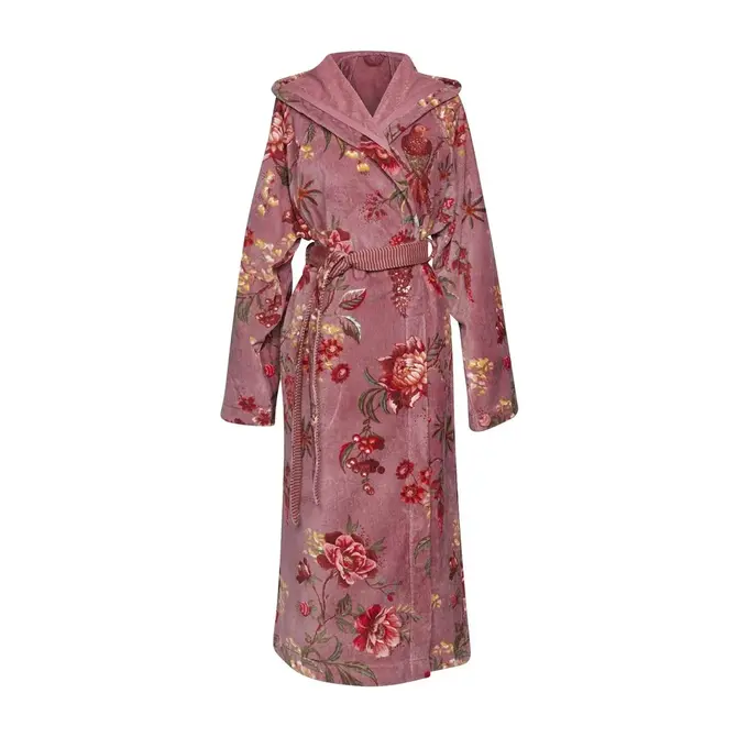 Pip Studio Secret Garden Bathrobe Mauve S