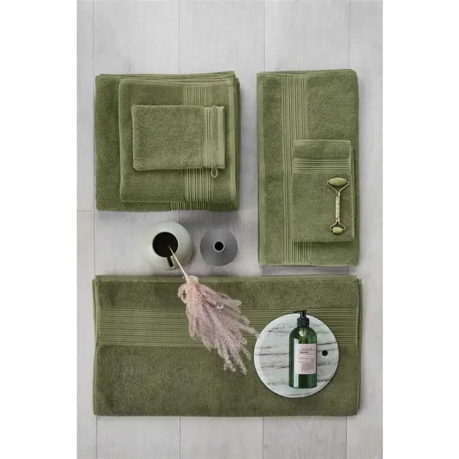 Beddinghouse Gant de toilette Sheer Vert olive 16x22 cm