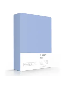 Romanette flanel laken licht blauw 180x290