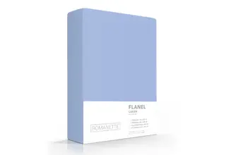 Romanette flanel laken licht blauw 180x290