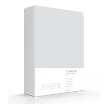 Drap-housse en flanelle Romanette Argent 90x220