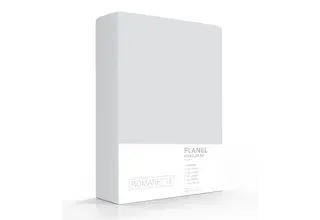 Romanette flanel hoeslaken  Zilver 90x220