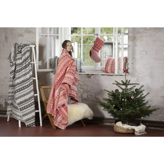 David Fussenegger SILVRETTA Plaid "Norweger Embroidery" 140x200 filz