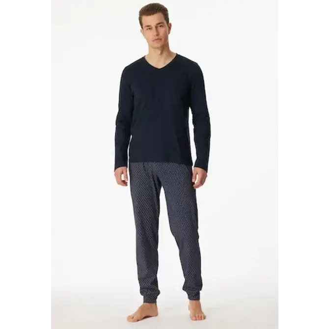 Schiesser Pyjama long bleu nuit 180843 50/M