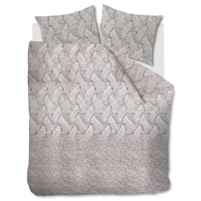 Ariande at Home - Housse de couette en laine Offwhite 140 x 200/220 cm