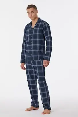 Schiesser Pyjama Long nightblue 180276 50/M