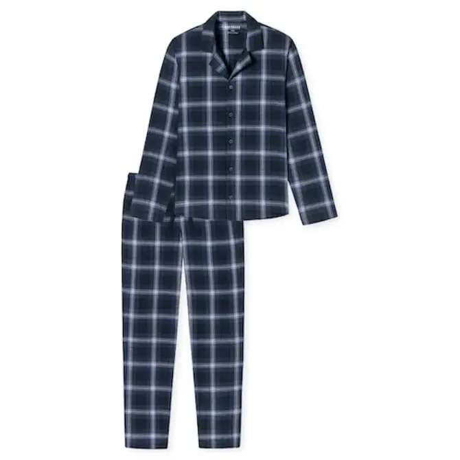 Schiesser Pyjama Long nightblue 180276 50/M