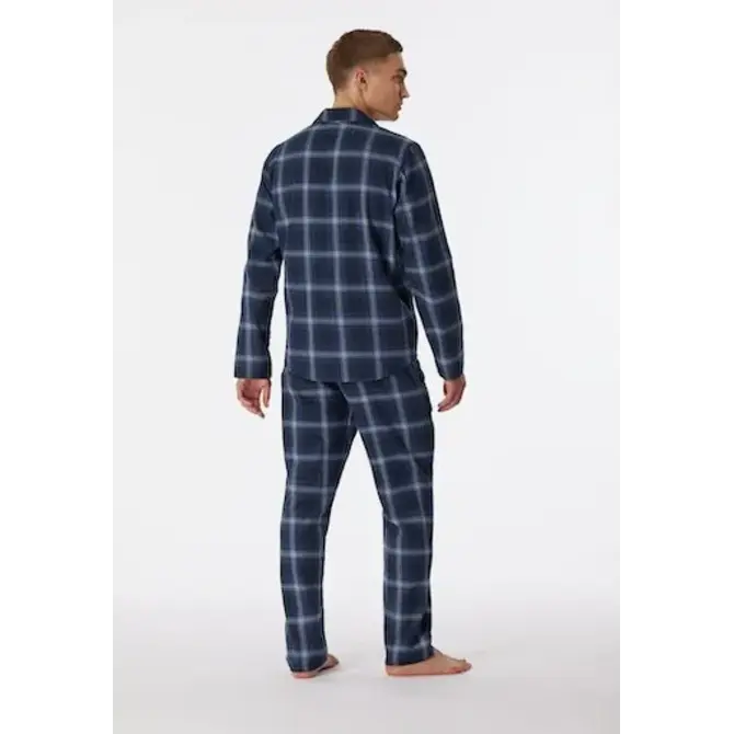 Schiesser Pyjama Long nightblue 180276 50/M