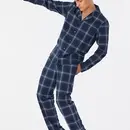 Schiesser Schiesser Pyjama Long nightblue 180276 50/M