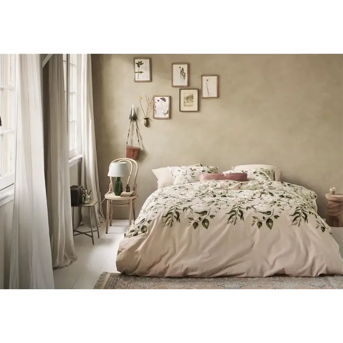Ariande at Home - Housse de couette Autumn Blossom - Sable 200 x 200/220 cm